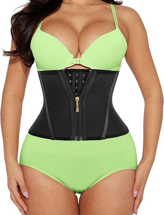 Short Torso Waist Trainer for Women Lower Belly Fat, Workout Fajas Colombianas Waist Cincher Corset