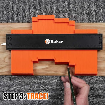 Saker Contour Gauge Duplication-Adjustable Lock-Precisely Copy Irregular Shape-Irregular Woodworking Tracing-Must Have Tool Christmas Gifts for DIY Handyman Men Husband Dad 10 Inch+5 Inch
