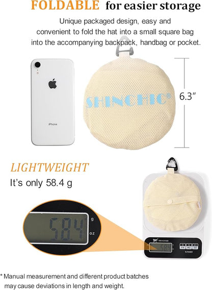 Water-Resistant Sun UPF 50+ Bucket Hat Protection Packable Brimmed Boonie for Women Men Summer Lightweight Hiking Outdoor Cap