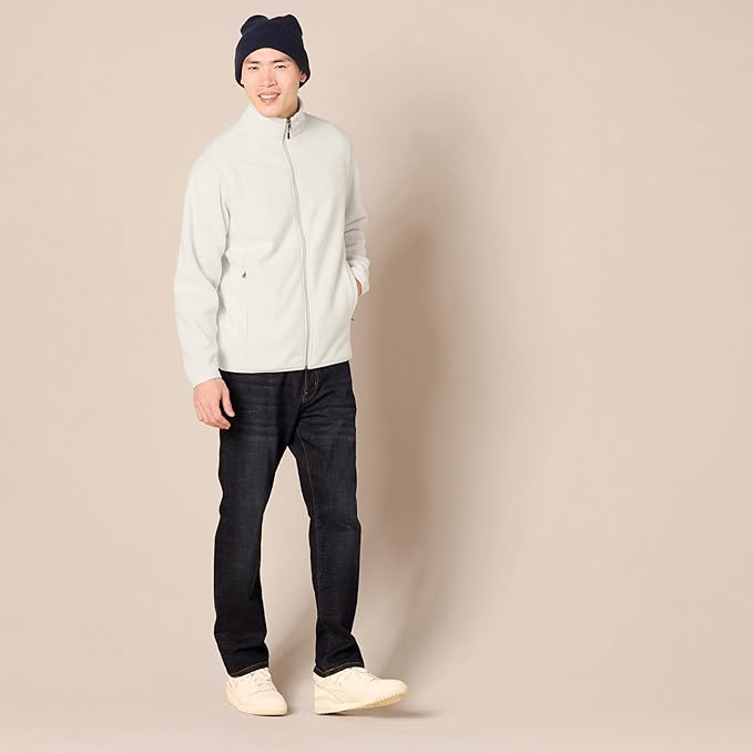 Amazon Essentials Men's Full-Zip Fleece Jacket (Available in Big & Tall)