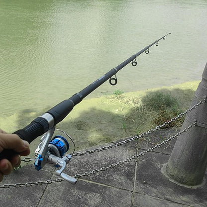 Fishing Pole Set, 2PACK Fishing Rod Combo with Telescopic Fishing Pole Spinning Reels Fishing Lures Fishing Pliers and Travel Bag for Travel Saltwater Freshwater Beginner 2.1m/ 6.89ft