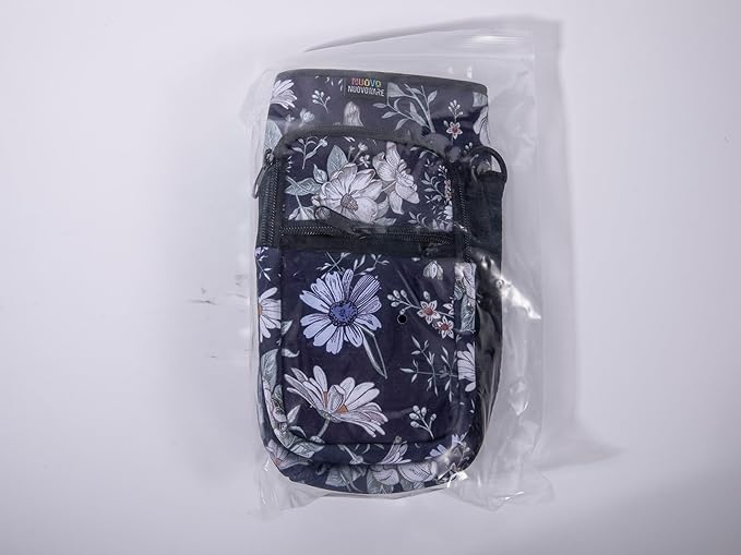 Nuovoware Water Bottle Carrier Bag,25oz/40oz/64oz Bottle Pouch Holder,Adjustable Shoulder Hand Strap 2 Pocket Sling Neoprene Sleeve Sports Accessories for Hiking Travelling Camping