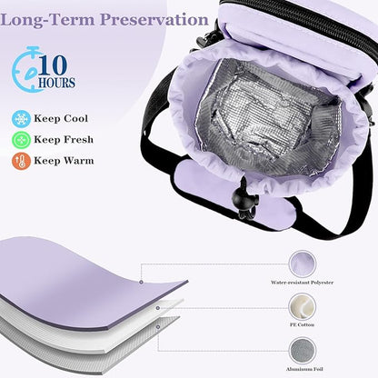 Water Bottle Holder with Strap, 32/40oz Insulation Water Bottle Carrier Bag with Phone Pocket, Water Bottle Sling Bag Crossbody Water Bottle Holder for Hiking Walking