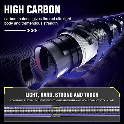 Sougayilang Portable Telescopic Fishing Rod with Carbon Fiber Material and Precision Carved Reel Seat - Suitable for Saltwater and Freshwater Fishing