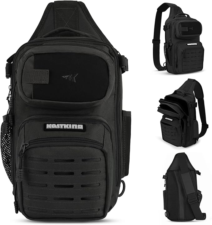 KastKing BlowBak Tactical Sling Tackle Bag-Lightweight Fishing Backpack Storge Fishing Gear and Equipment,Gift for Men