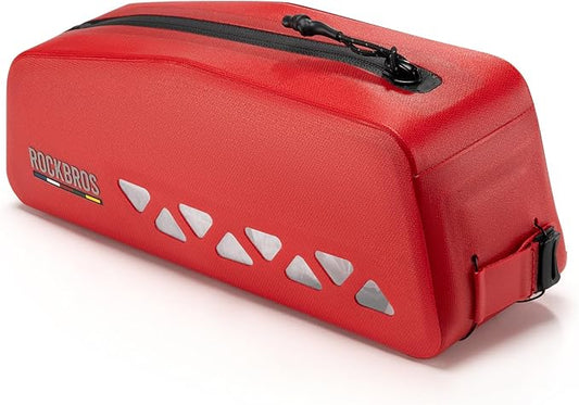 ROCKBROS Top Tube Bike Bag Waterproof Bike Frame Bag Lightweight Buckle Lock Design TPU Material Top Tube Bag Easy Install Cycling Top Tube Front Frame Pack 1L Capacity