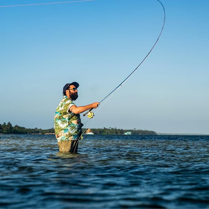 Redington Predator Salt Fly Rod – Fast Action Saltwater Fly Rod with Travel Case – Full-Wells Grip, Anodized Reel Seat, Chrome Guides – Striper, Redfish, Bonefish, Tarpon, Permit - 4PC