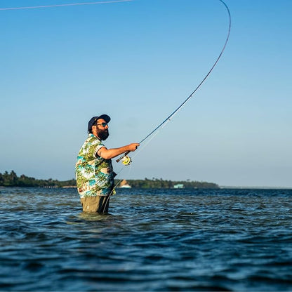 Redington Predator Salt Fly Rod – Fast Action Saltwater Fly Rod with Travel Case – Full-Wells Grip, Anodized Reel Seat, Chrome Guides – Striper, Redfish, Bonefish, Tarpon, Permit - 4PC