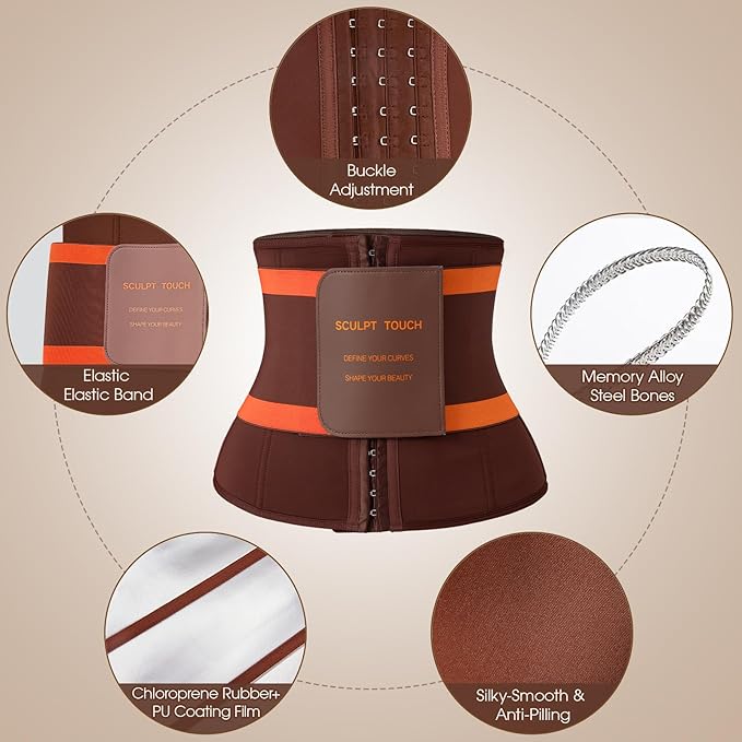 SCULPT TOUCH Waist Trainer for Women,Adjustable Tummy Control Belt for Postpartum Support, Workout, Shaping & Daily Wear