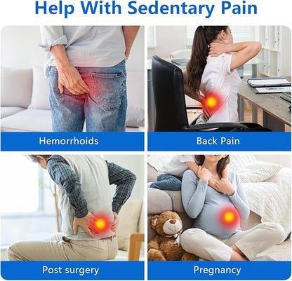 Adjustable Wheelchair Cushions for Tailbone Pain Relief Cushion, Pressure Relief Wheelchair Cushion, Donut Pillow for Hemorrhoids, Bedsores, Prostate, Tail Vertebrae，Sedentary Wheelchair (Black)