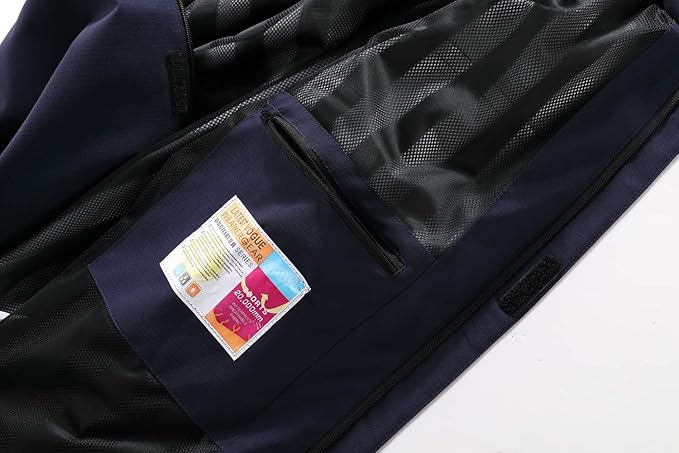 OTU Men's Lightweight Waterproof Hooded Rain Jacket Outdoor Raincoat Shell Jacket for Hiking Travel