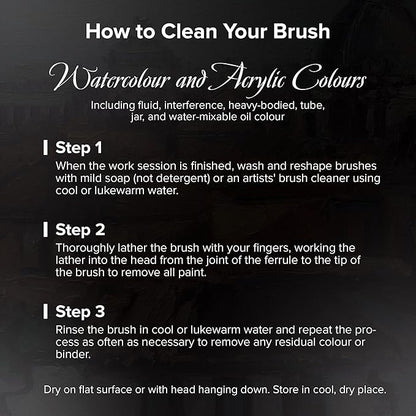 Silver Brush Limited WC-3124ST Black Velvet Voyage Master Travel Set for Watercolor, Gouache, Inks, & Dyes, Set of 4, Sizes 2, 4, 6, and 8 Round Paintbrushes, Short Handle