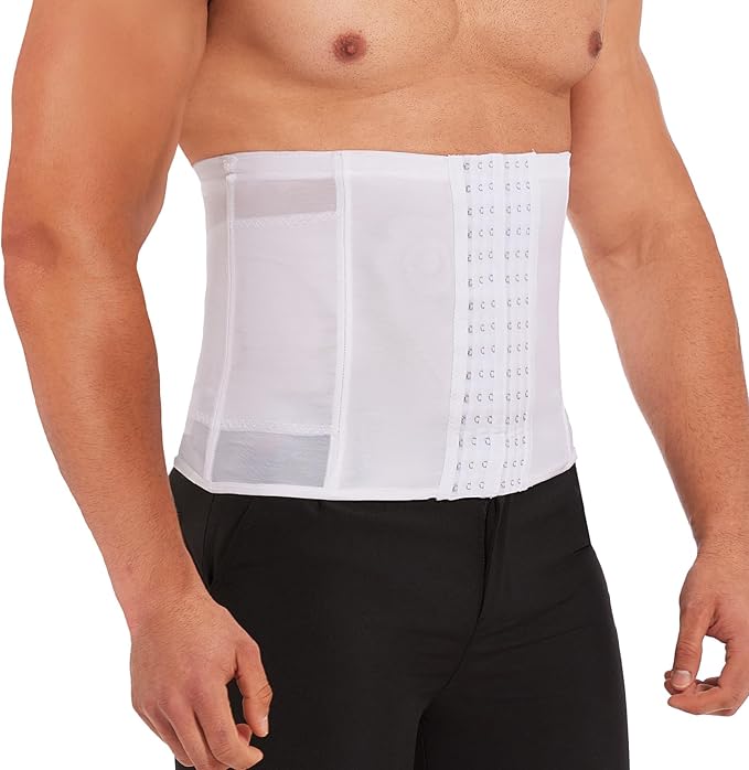 MISS MOLY Waist Trainer for Men Corset with Steel Bones Stomach Belt Waist Trimmer Belly Girdle for Fitness Body Shaper