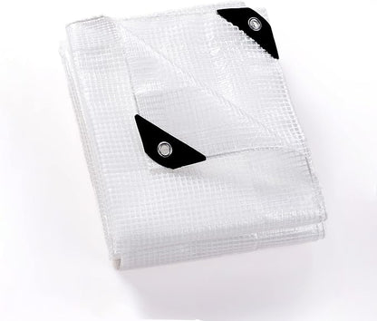 GUARD SHIELD Clear White Tarp Heavy Duty 20x20 Feet Waterproof for Greenhouse Outdoor Garden Poly Cover UV Resistant 3x3 Weave 10mil