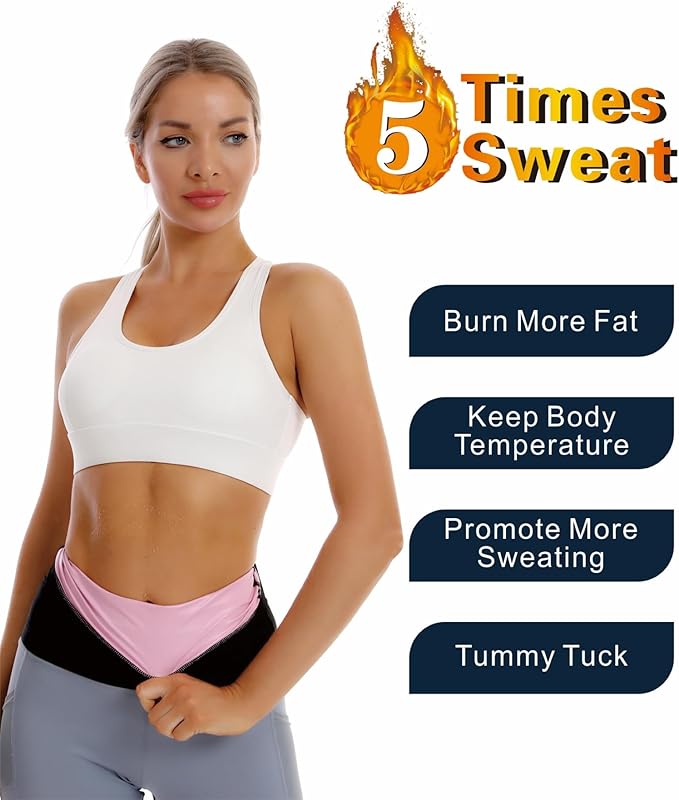 Sauna Suit Waist Trainer for Women,Sweat Waist Trimmer Belt Heat Trapping Weight Loss Shapewear for Women Belly Fat
