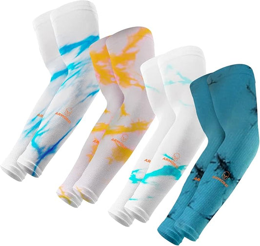 ARMORAY Arm Sleeves for Men or Women - Tattoo Cover Up - Cooling Sports Sleeve for Basketball Golf Football