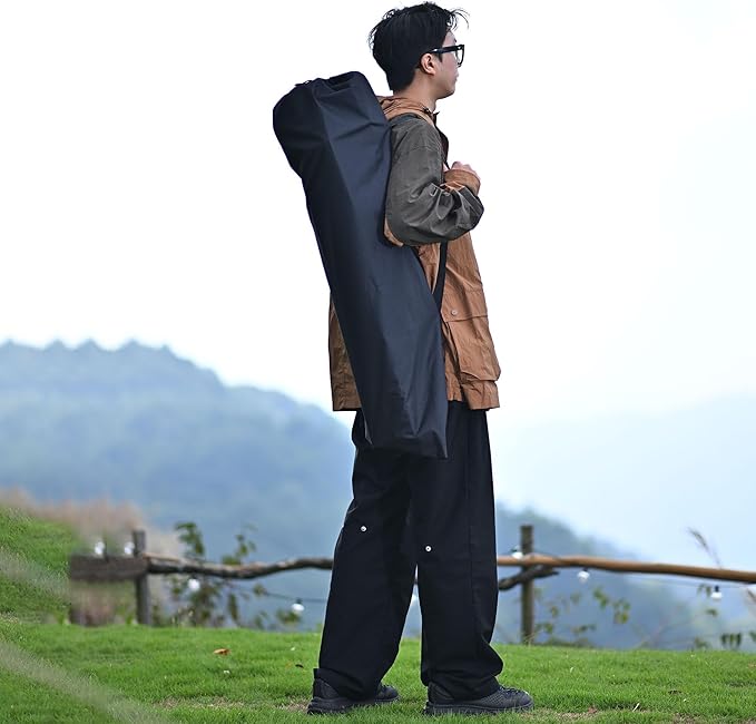 Reclining Camping Chair, Heavy Duty Folding Chairs with 4-Stage Adjustable High Back for Adults, Compact Foldable Outdoor Patio Reclining Chair with Storage Bag (Cyan, 1 Pack)