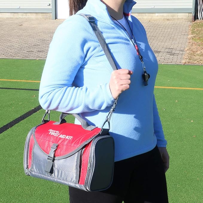 24/7 First Aid Coaches' First Aid Kit, Sports First Aid Kit Duffel Bag for Basketball, Baseball, Football, Volleyball, and Soccer Coaches, 189 Pieces