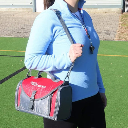 24/7 First Aid Coaches' First Aid Kit, Sports First Aid Kit Duffel Bag for Basketball, Baseball, Football, Volleyball, and Soccer Coaches, 189 Pieces