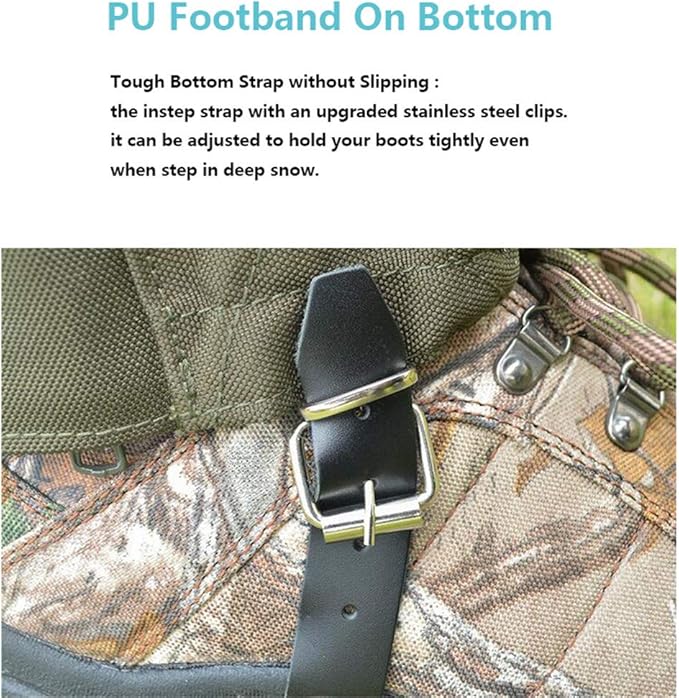 Snake Gaiters, Snake Bite Protection for Lower Legs, Outdoor Leg Gaiters Hiking Hunting Snow Boot Gaiters Sand Waterproof Boots Cover Legging Gaiters Fit for Men & Women, Adjustable Size