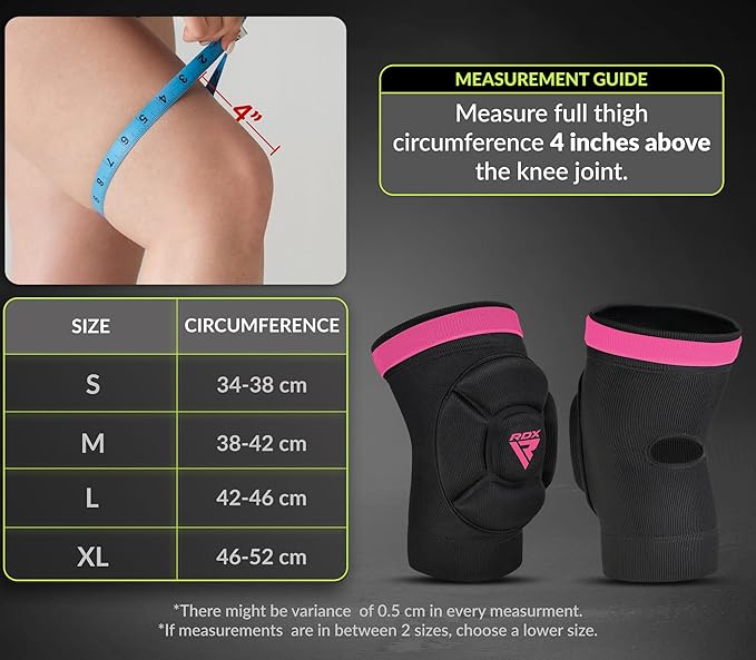 RDX Knee Pads for Work, Oeko TEX Certified, Anti-Slip Protective Thick Padded Foam Pad, Collision Avoidance Sleeves Pair, MMA Muay Thai Grappling Volleyball Football Wrestling Gardening.