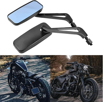 Black Motorcycle Side View Mirrors for Harley Davidson Sportster 883 1200 Street Glide