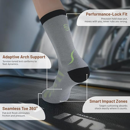 2-Pack Moisture-Wicking Hiking Socks for Men & Women - Quick-Dry, Anti-Blister & Odor Control for Running, Trekking