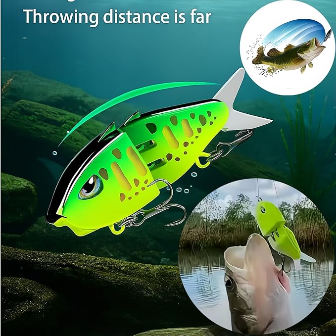 5 Pcs Mini Glide Bait for Bass Fishing,2.36 Inch Multi-Jointed Swimbait,Bionic Minnow Lures with Double Hook,Slow Sinking Glide Baits for Freshwater and Saltwater