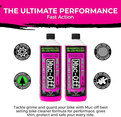 Muc-Off Bike Cleaner Concentrate | Powerful Nano Tech Bike Cleaner | Safe on Carbon Fibre, Biodegradable Formula for Bicycle and Motorcycle Cleaning