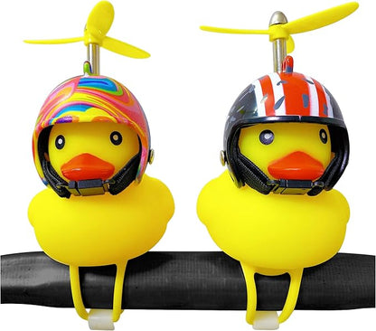 Lovely Yellow Duck Bike Bell, Kids Bike Horn, Rubber Yellow Duck Bicycle Accessories with LED Light - for Kids Toddler Children Adults Sport Outdoor