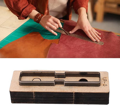 Hyuduo LR5 Leather Cutting Die Set for DIY Handmade Leather Craft - Professional Alloy Steel Stamping Punching Tool with Included Dies