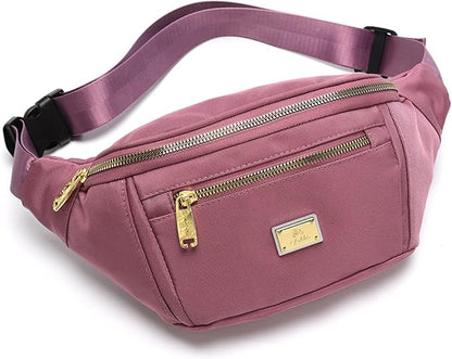 DAITET Crossbody Fanny Pack for Men&Women,Large Waist Bag & Hip Bum Bag with Adjustable Strap for Outdoors Workout Traveling Casual Running Hiking Cycling