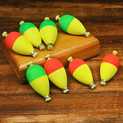 XFISHMAN Weighted-Bobbers-for-Fishing-Floats-Bouy Slip Bobber Fishing Corks Kit Crappie Bluegills Panfish Catfish Hand Made Foam Float 1 Inch 2 in 8-12 Pack