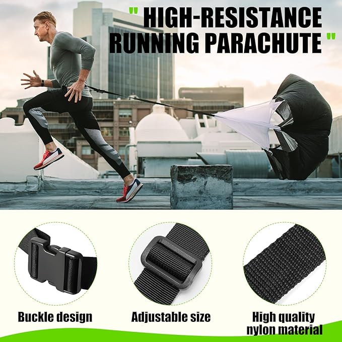 Agility Speed Training Equipment Set, Football Practise Set with 20ft Agility Ladder, 12 Cones, 4 Adjustable Hurdles, Jump Rope, Parachute, for Basketball, Soccer, Football, Kids, Youth, Adults