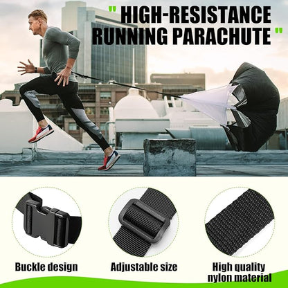 Agility Speed Training Equipment Set, Football Practise Set with 20ft Agility Ladder, 12 Cones, 4 Adjustable Hurdles, Jump Rope, Parachute, for Basketball, Soccer, Football, Kids, Youth, Adults