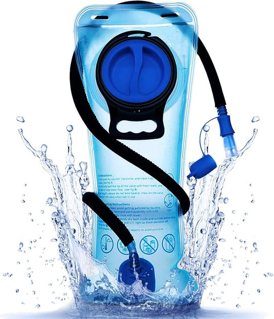 3L 2L 1.5L Hydration Bladder, Upgraded Leak Proof 50OZ/ 70OZ/ 100OZ 3 Liter Water Reservoir for Most Hydration Pack Replacement with Quick Release Insulated Tube & Auto Shut-Off Valve Outdoor