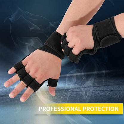 Gym Gloves for Men Women, Padded Weightlifting Wrist Wrap Workout Exercise Glove