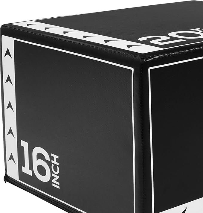 BalanceFrom 3-in-1 Foam Plyometric Jump Box for Home Gym with Multiple Height Options – Versatile Plyo with Non-Slip Surface for Strength, HIIT, Step-Ups, and Agility Training