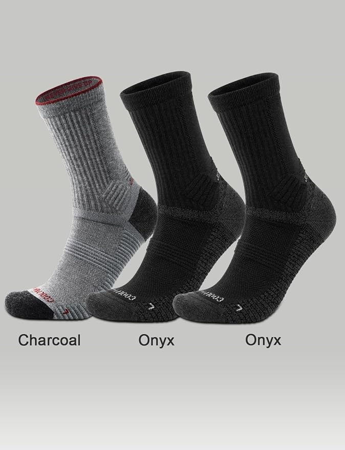 Merino Wool seamlsee Hiking Socks Moisture Wicking Anti-Blister Breathable Cushioned Compression Mens
