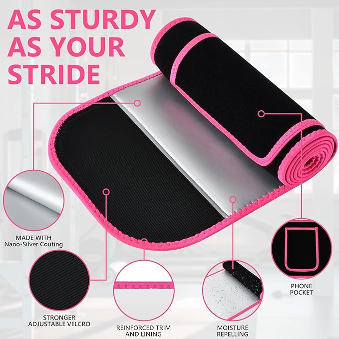 MORECOO Waist Trainer for Women/Men, Waist Sweat Band, Stomach Wrap, Belly Band Sweat Belt, Body Shaper Belt