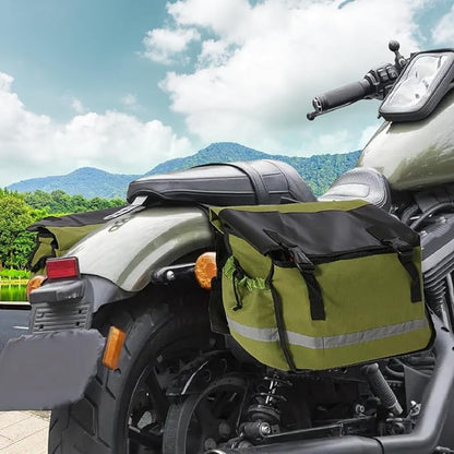 Colaxi Bike Pannier Double Pannier Cycling Side Bags Large Capacity Bike Bags for Rear Rack Bicycle Saddle Bag for Traveling, Green