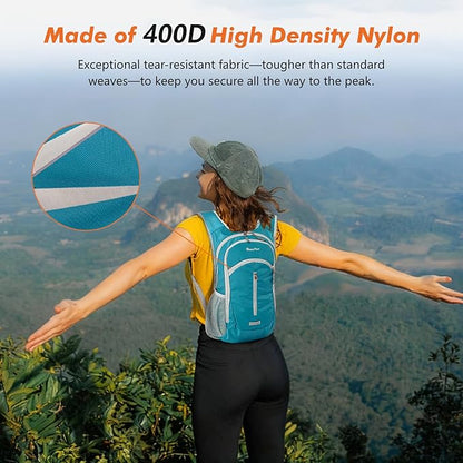 Seektop Small Hiking Backpack 12L to 15L Expandable Travel Packable Waterproof Daypack Lightweight Hiking Bag for Women Men