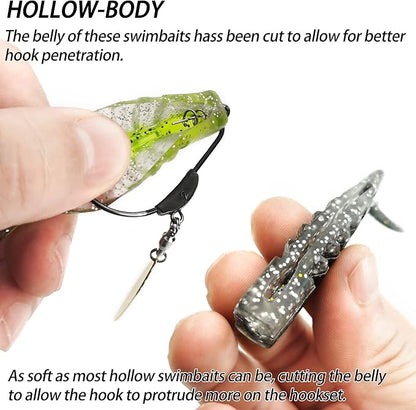 Soft Fishing Lures Shad Minnow Swimbaits, Pre-Rigged Jig Heads Paddle Tail Swim Baits for Bass, Trout, Walleye, Crappie, Sinking Jigs Bait for Saltwater Freshwater, Fishing Gifts for Men