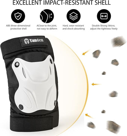 Skating Protective Gear Knee and Elbow Pads Wrist Guards for Roller Skating Skateboarding, Skate Pads Adult Knee Pads