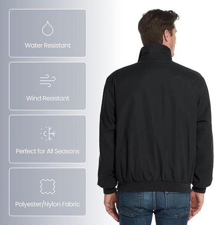 Weatherproof Men's Golf Jacket - Lightweight Windbreaker, Water-Resistant Microfiber Shell, Perfect for Golf & Casual Wear