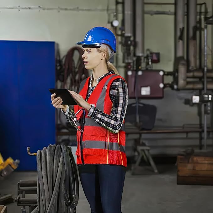 A-SAFETY High Visibility Reflective Safety Vest Customize Logo (XS-8XL)