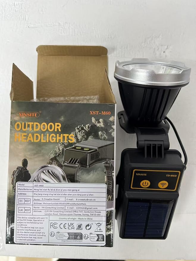 LED Rechargeable Headlamp, Super Bright Headlamp with Motion Sensor, Solar Charging, 3 Modes Waterproof Headlamps for Outdoors, Camping, Hiking, and Emergencies