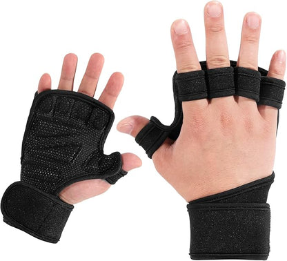 Gym Gloves for Men Women, Padded Weightlifting Wrist Wrap Workout Exercise Glove