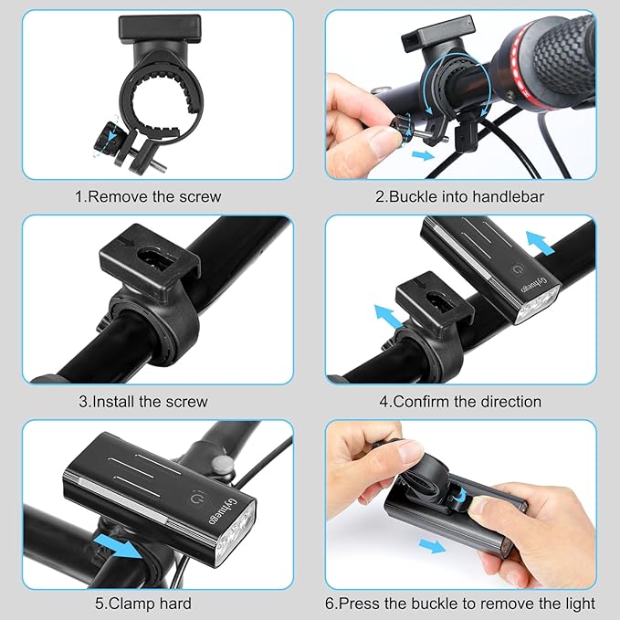 Bike Lights for Night Riding Gyhuego, Bright USB Rechargeable Front Bicycle Lights with Power Bank Function Easy to Install for Men Women Kids Road Mountain Safety Night Cycling