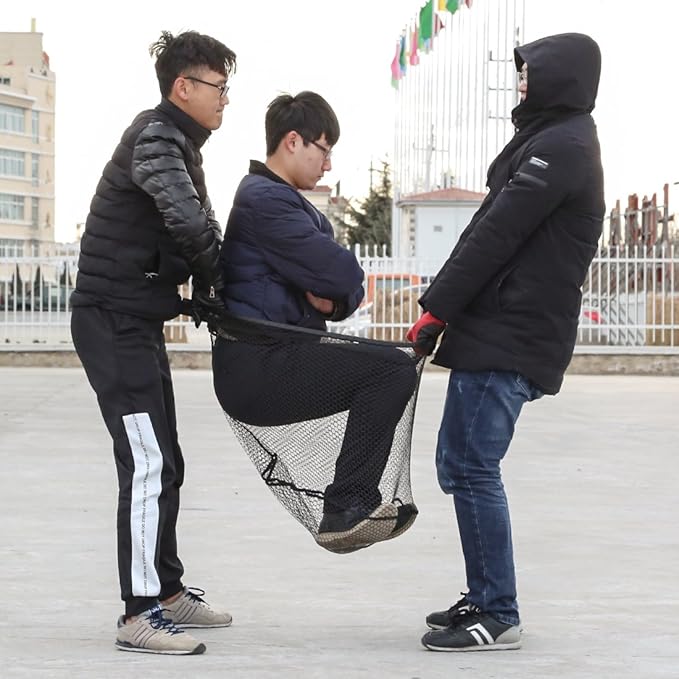 BLISSWILL Large Fishing Net with Handle Collapsible Fish Landing with Extendable Handle Knotless Nylon Fishing Safe Fish Net Durable Telescopic Dip Foldable